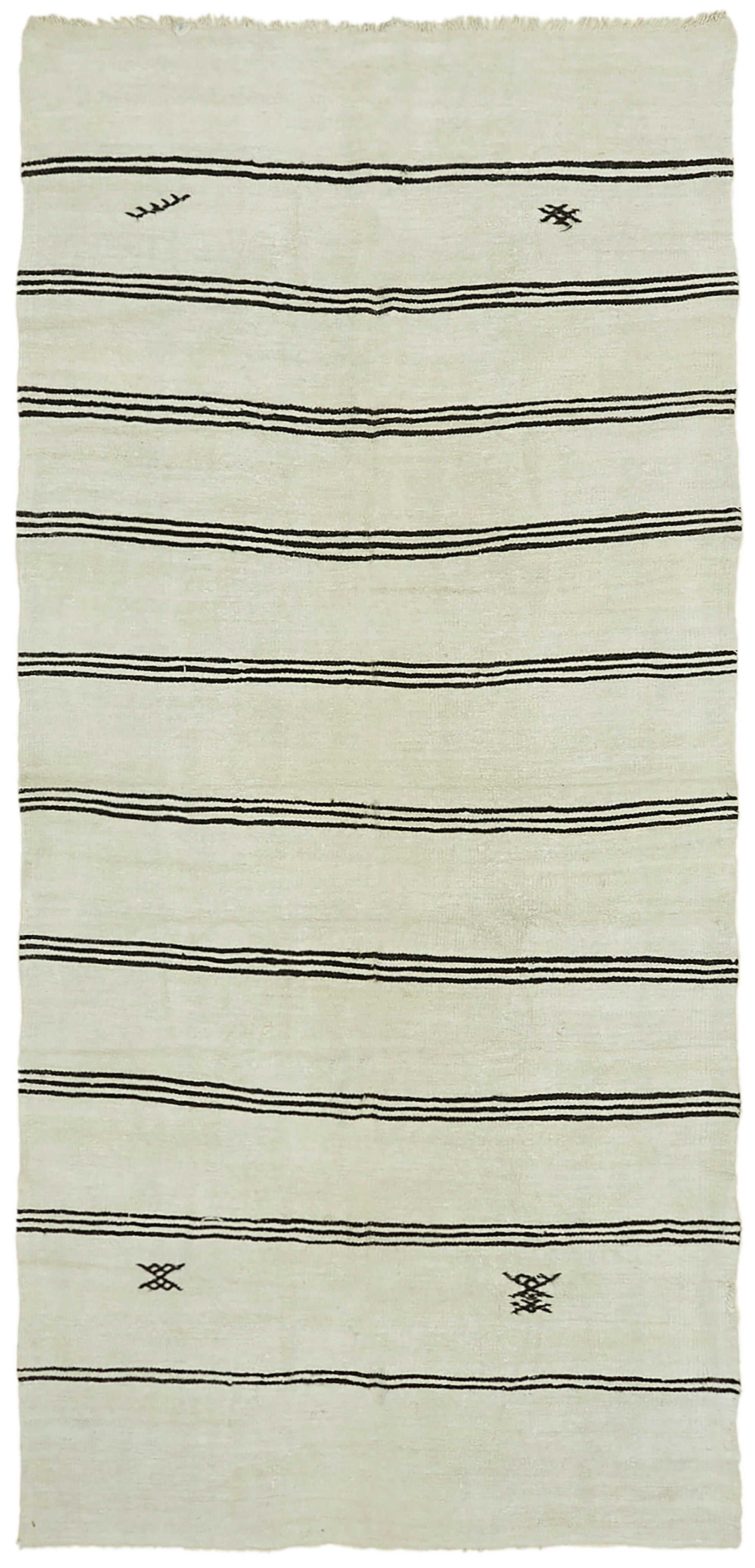 6x12 White Hemp Kilim Rug - 42124