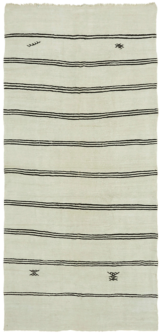 6x12 White Hemp Kilim Rug - 42124