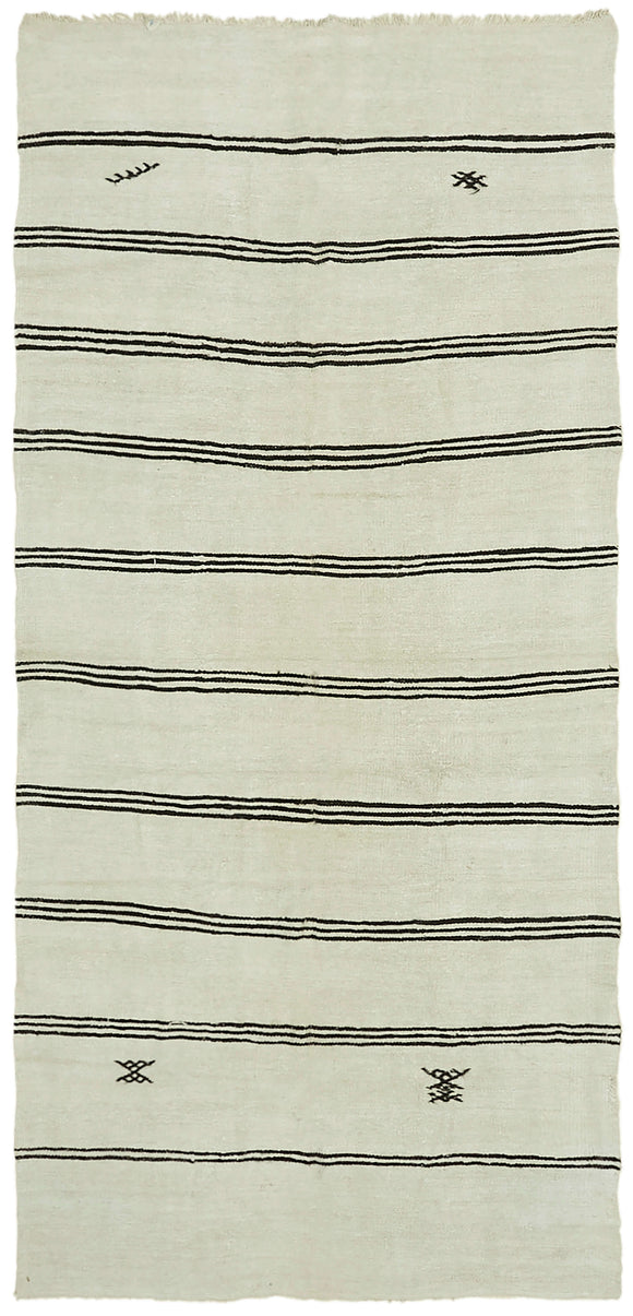 6x12 White Hemp Kilim Rug - 42124