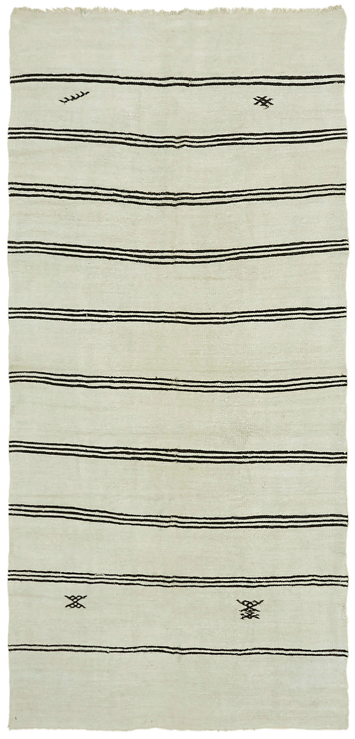 6x12 White Hemp Kilim Rug - 42124