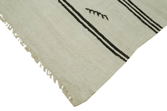 6x12 White Hemp Kilim Rug - 42124