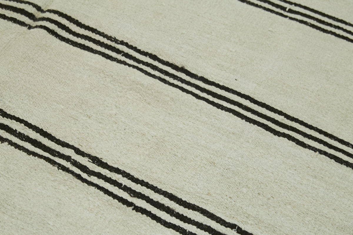 6x12 White Hemp Kilim Rug - 42124