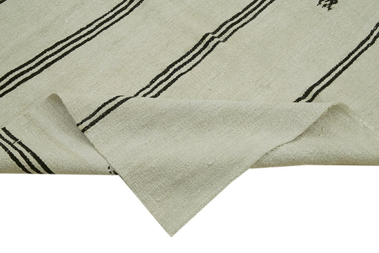 6x12 White Hemp Kilim Rug - 42124