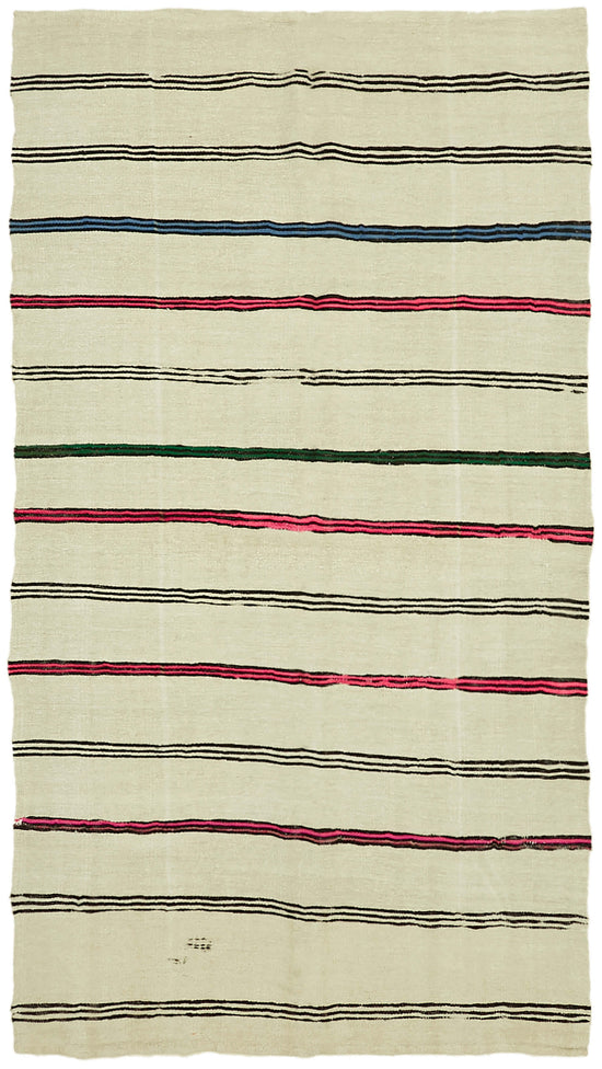6x11 Beige Hemp Kilim Rug - 42125