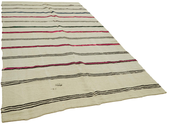6x11 Beige Hemp Kilim Rug - 42125