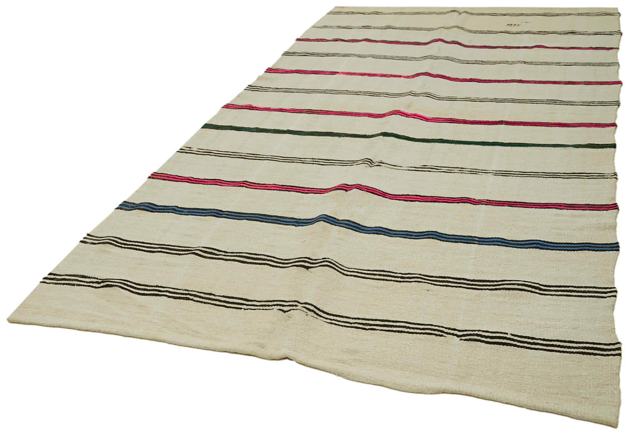 6x11 Beige Hemp Kilim Rug - 42125