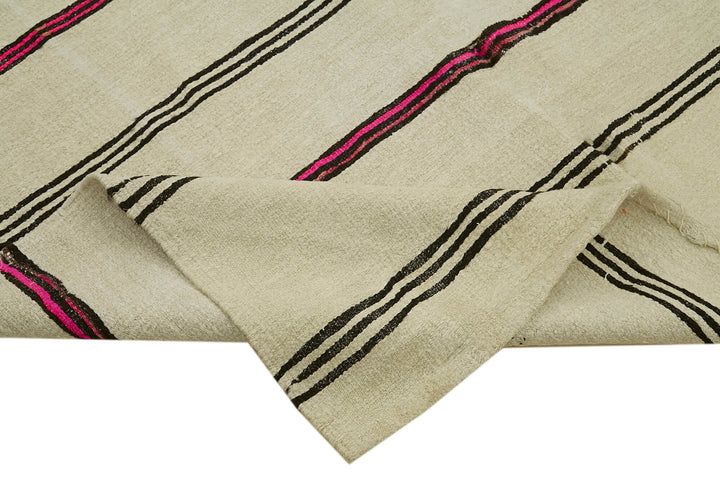 6x11 Beige Hemp Kilim Rug - 42125