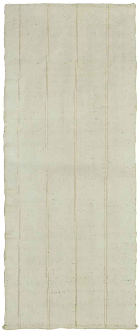 4x9 White Hemp Kilim Rug - 42132