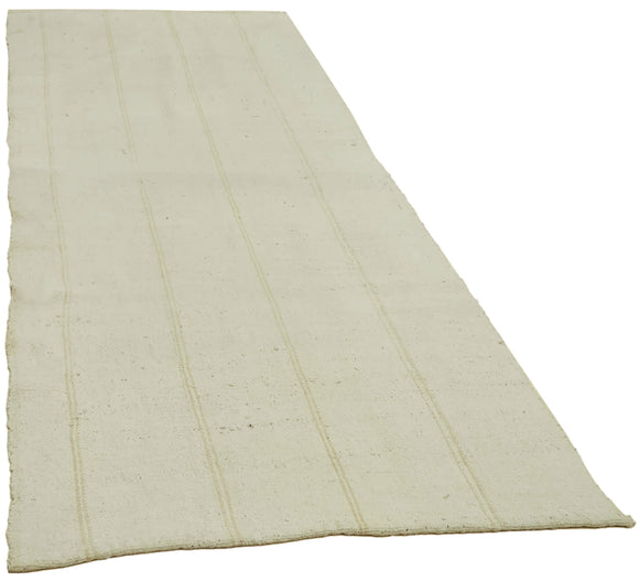 4x9 White Hemp Kilim Rug - 42132