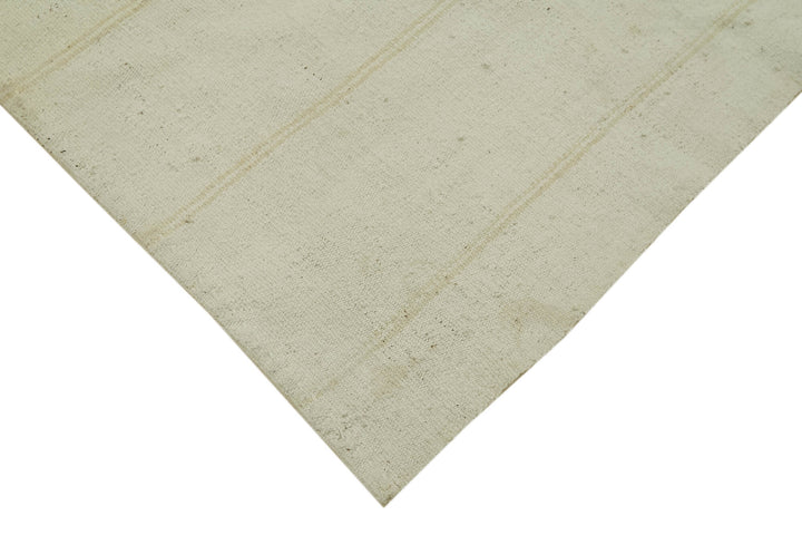 4x9 White Hemp Kilim Rug - 42132