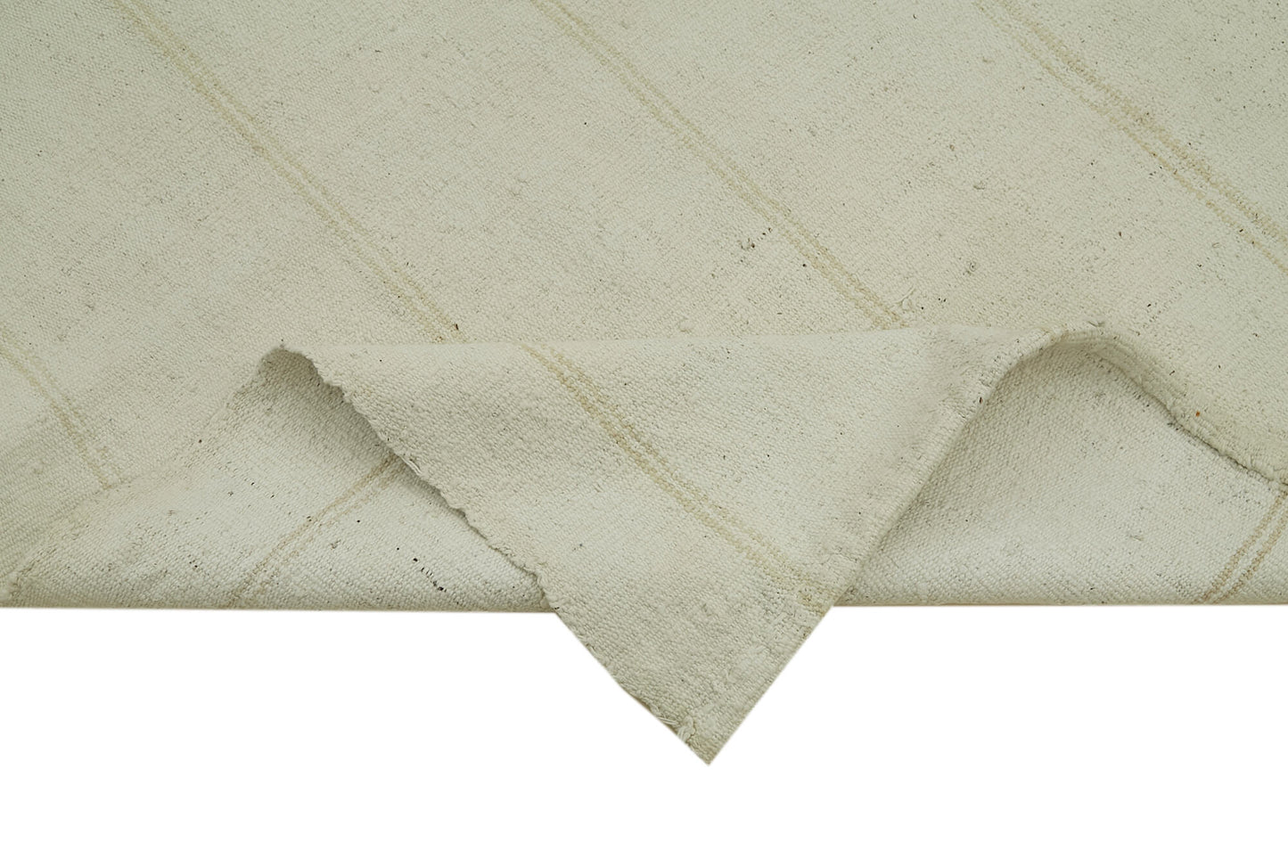 4x9 White Hemp Kilim Rug - 42132