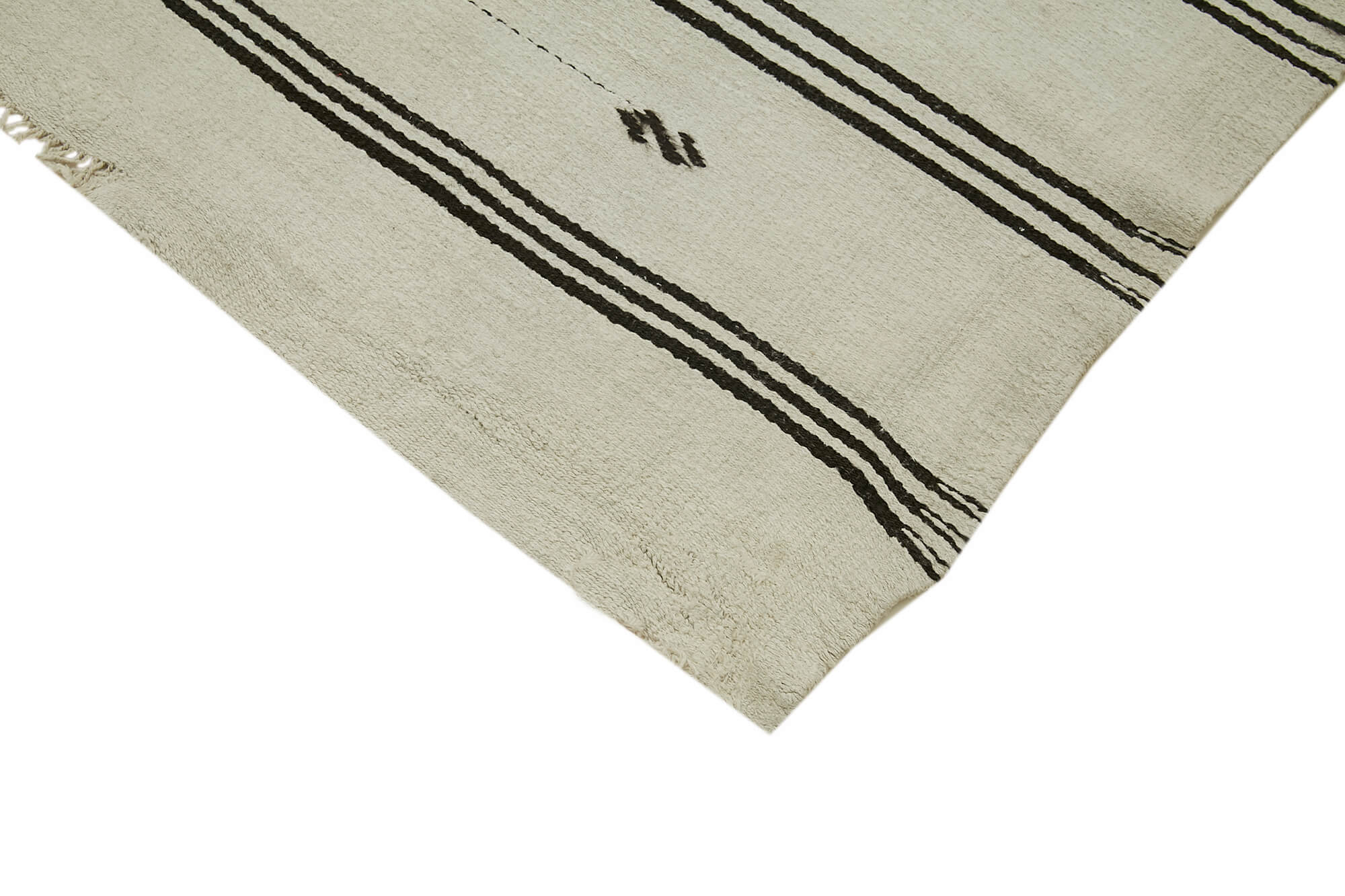 5x10 White Hemp Kilim Rug - 42134