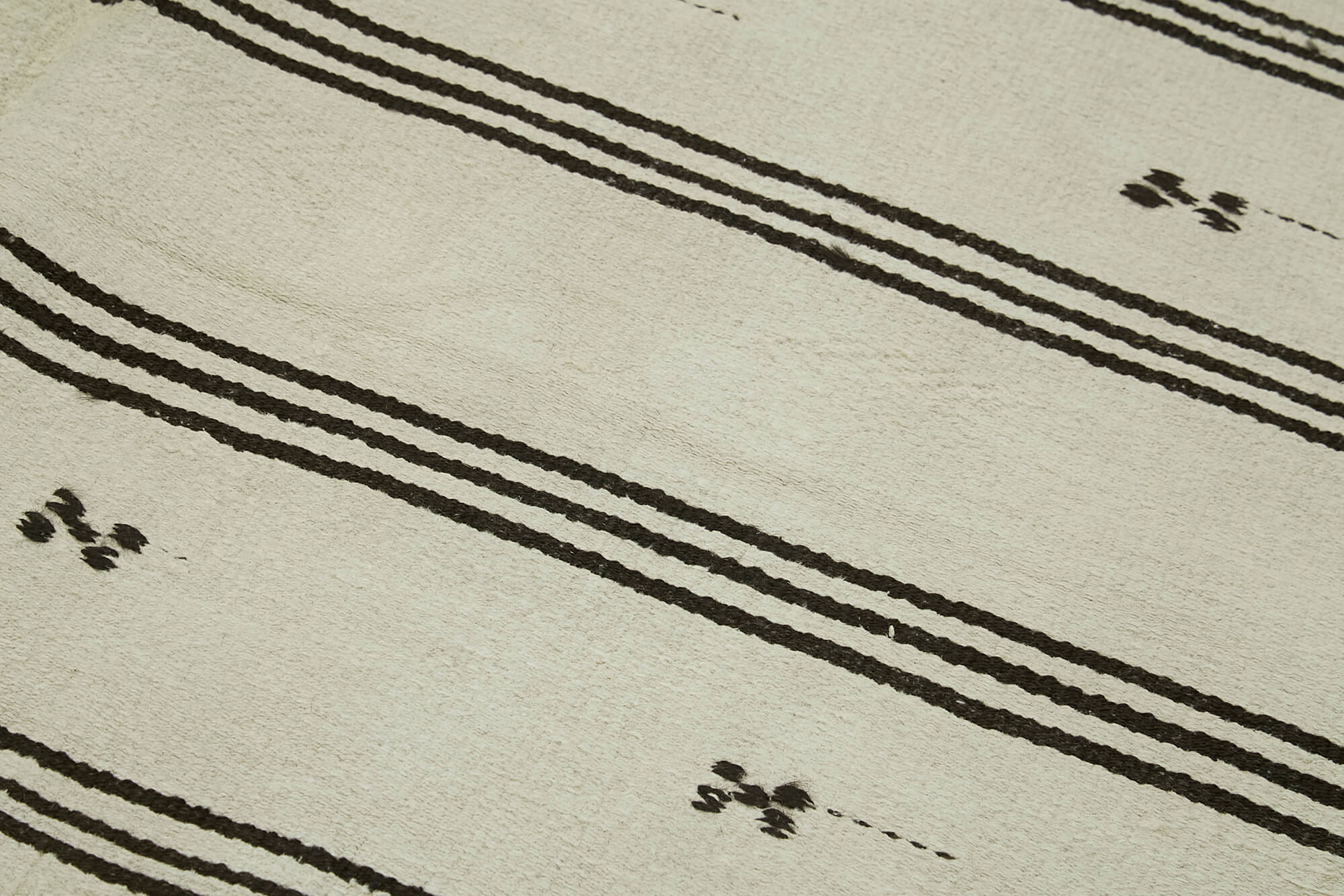5x10 White Hemp Kilim Rug - 42134