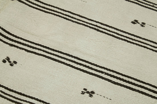 5x10 White Hemp Kilim Rug - 42134