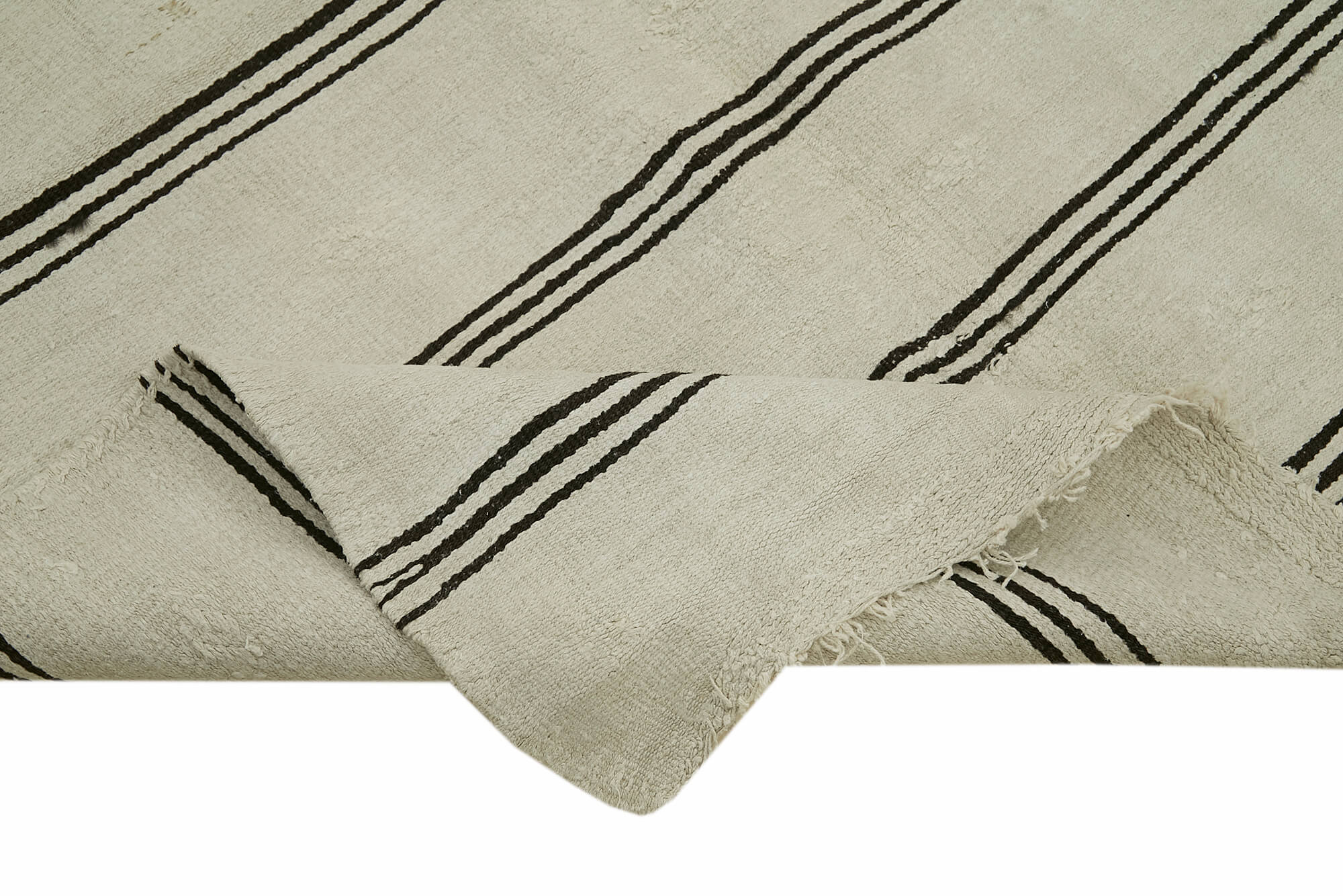 5x10 White Hemp Kilim Rug - 42134