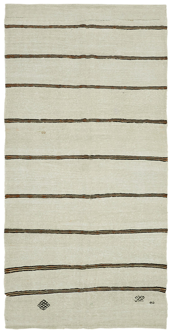 6x12 Beige Hemp Kilim Rug - 42136