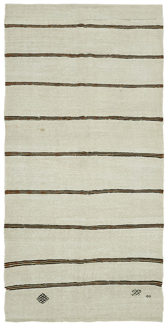 6x12 Beige Hemp Kilim Rug - 42136