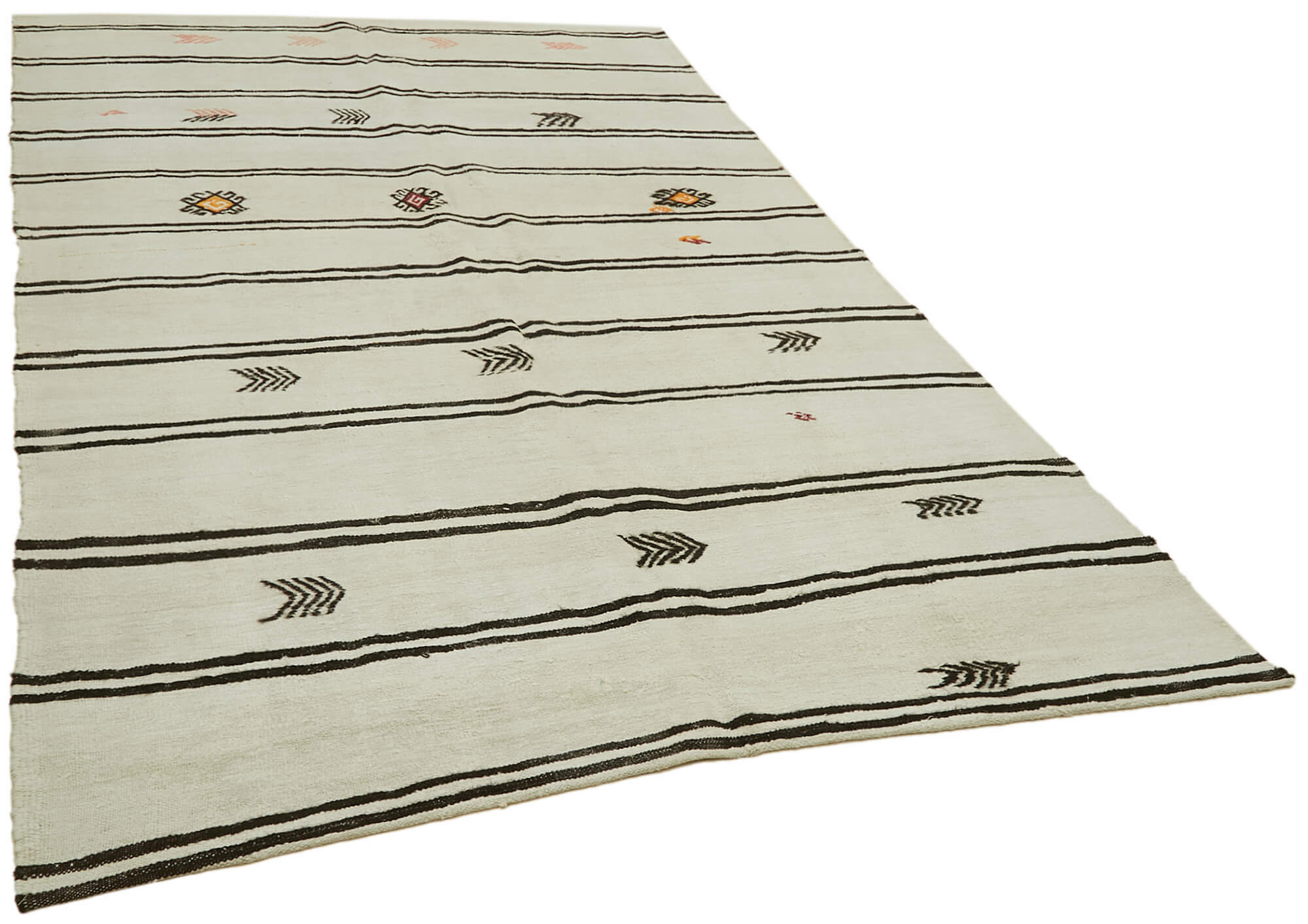 6x10 Beige Hemp Kilim Rug - 42162