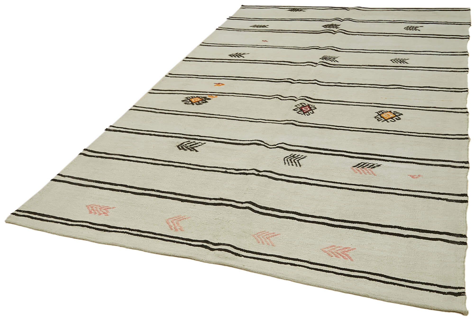6x10 Beige Hemp Kilim Rug - 42162