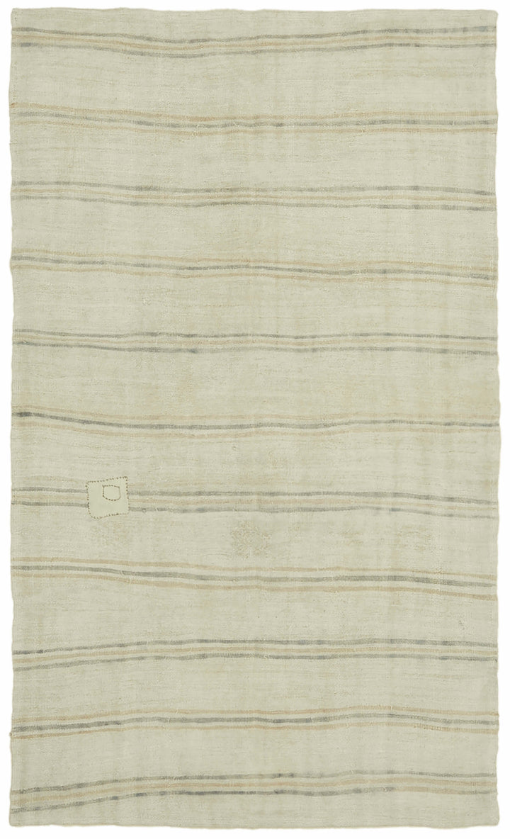 6x9 Beige Hemp Kilim Rug - 42176