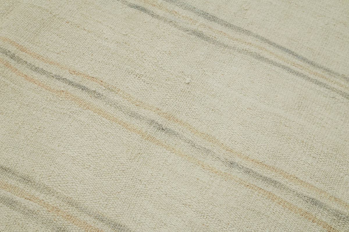 6x9 Beige Hemp Kilim Rug - 42176