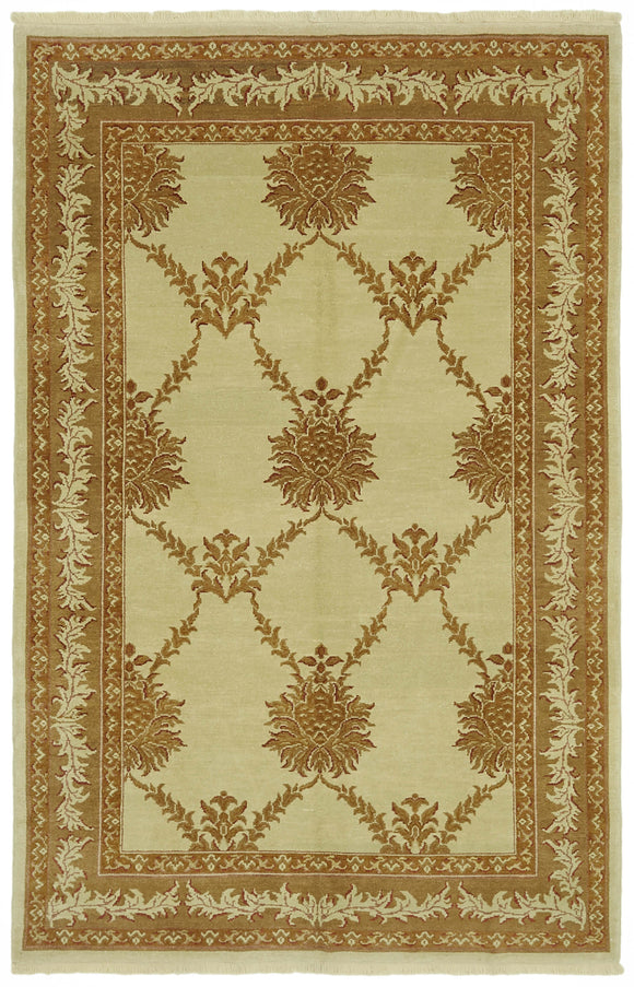 7x10 Beige Oushak Rug - 42187