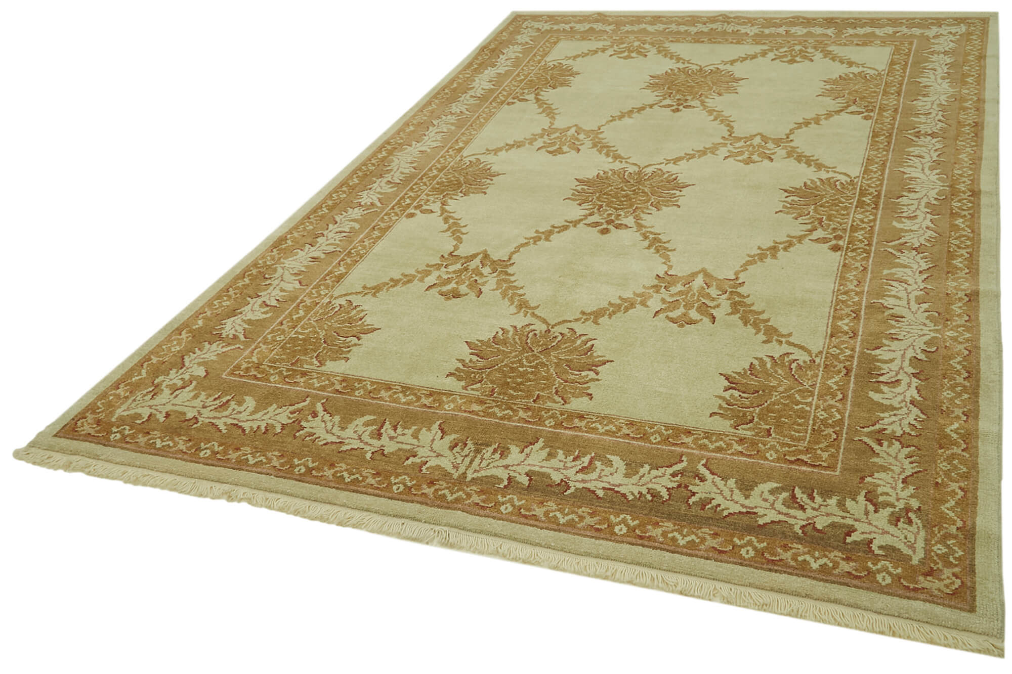 7x10 Beige Oushak Rug - 42187