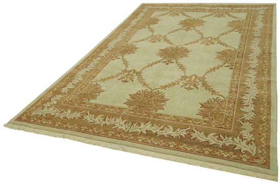 7x10 Beige Oushak Rug - 42187