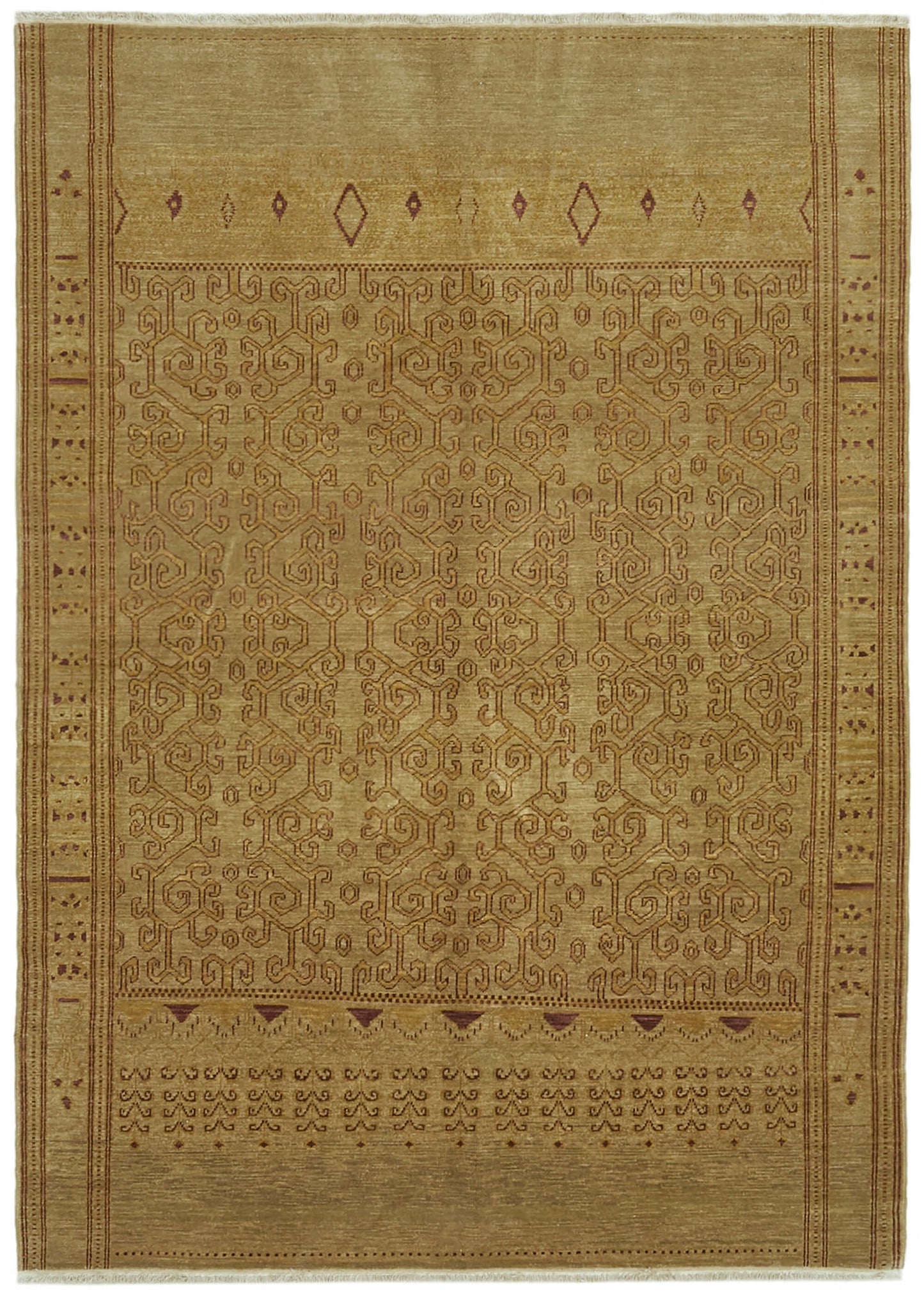 6x8 Beige Oushak Rug - 42188