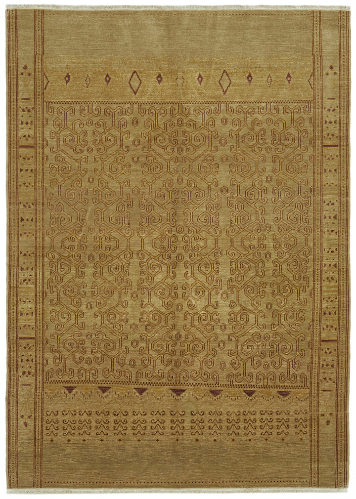6x8 Beige Oushak Rug - 42188