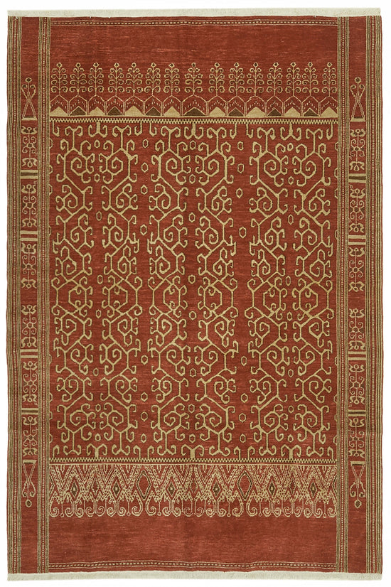 6x9 Red Oushak Rug - 42195