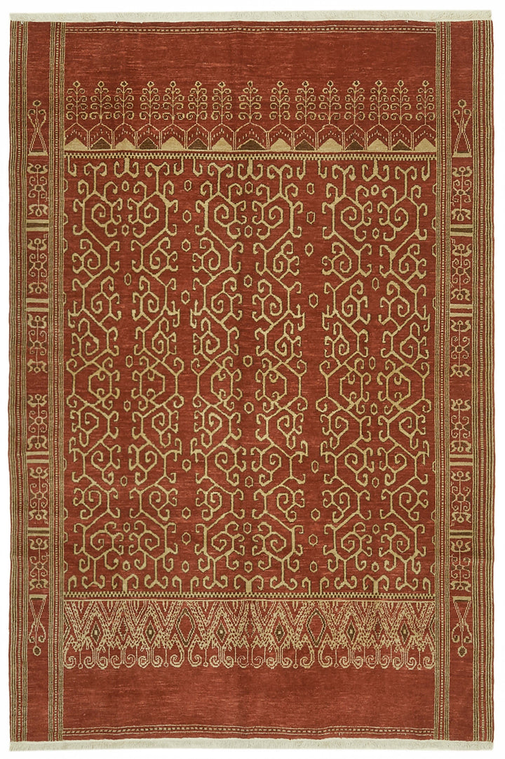 6x9 Red Oushak Rug - 42195
