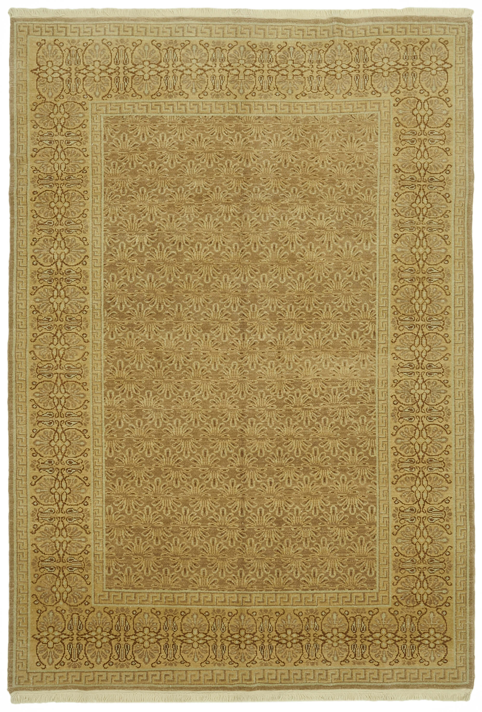 7x9 Beige Oushak Rug - 42196