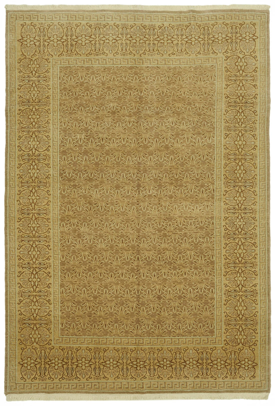 7x9 Beige Oushak Rug - 42196