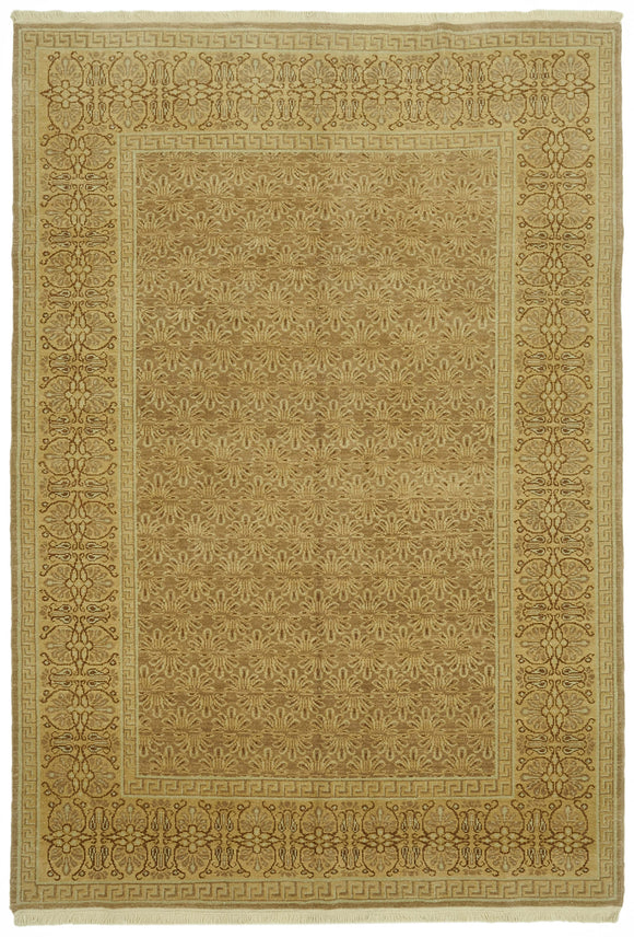 7x9 Beige Oushak Rug - 42196