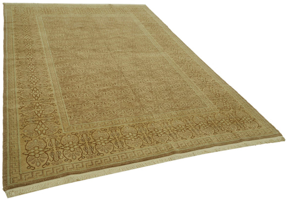 7x9 Beige Oushak Rug - 42196