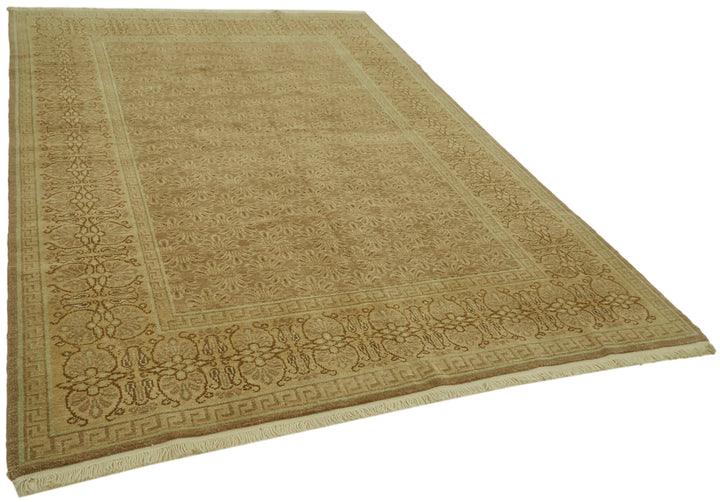 7x9 Beige Oushak Rug - 42196
