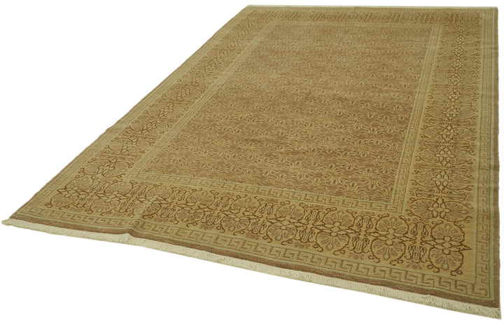 7x9 Beige Oushak Rug - 42196