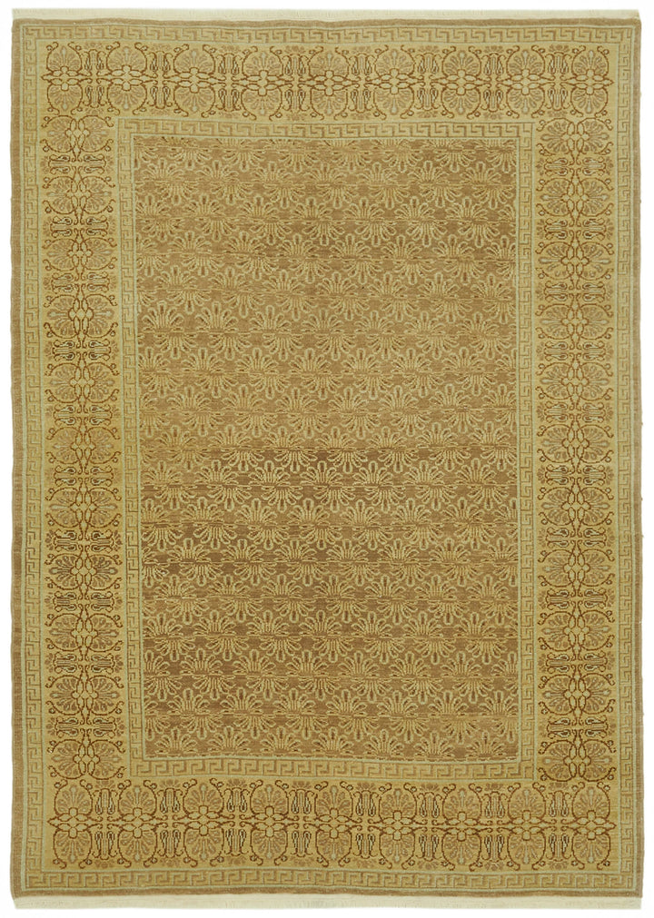 6x9 Beige Oushak Rug - 42197