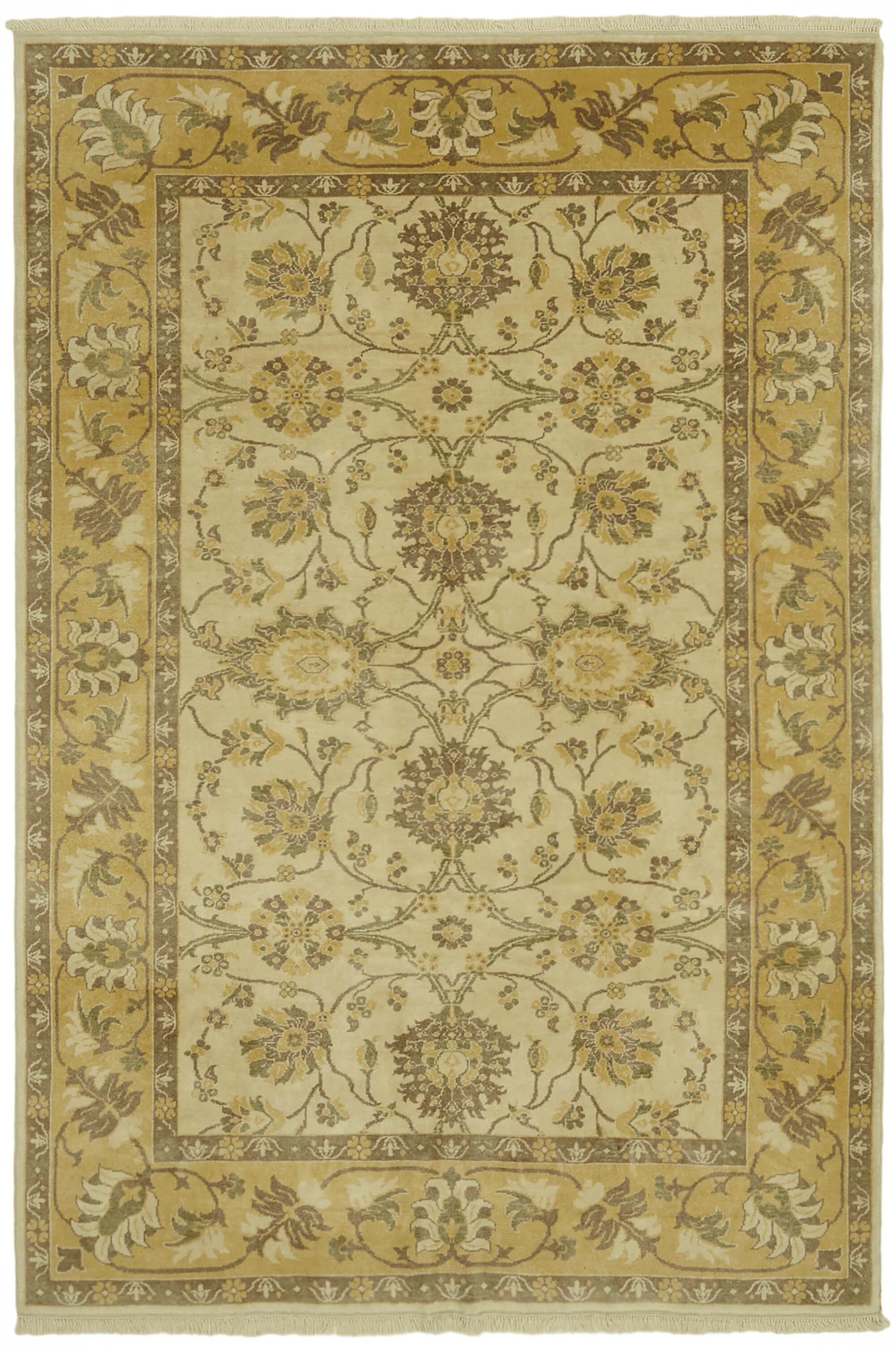 7x10 Beige Oushak Rug - 42199