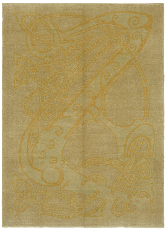 7x9 Beige Oushak Rug - 42200