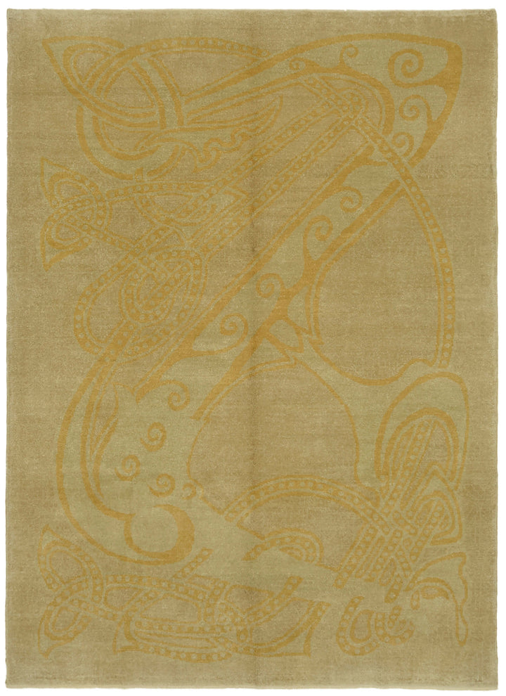 7x9 Beige Oushak Rug - 42200