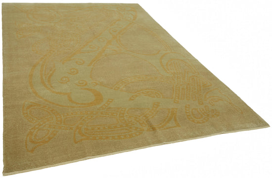 7x9 Beige Oushak Rug - 42200