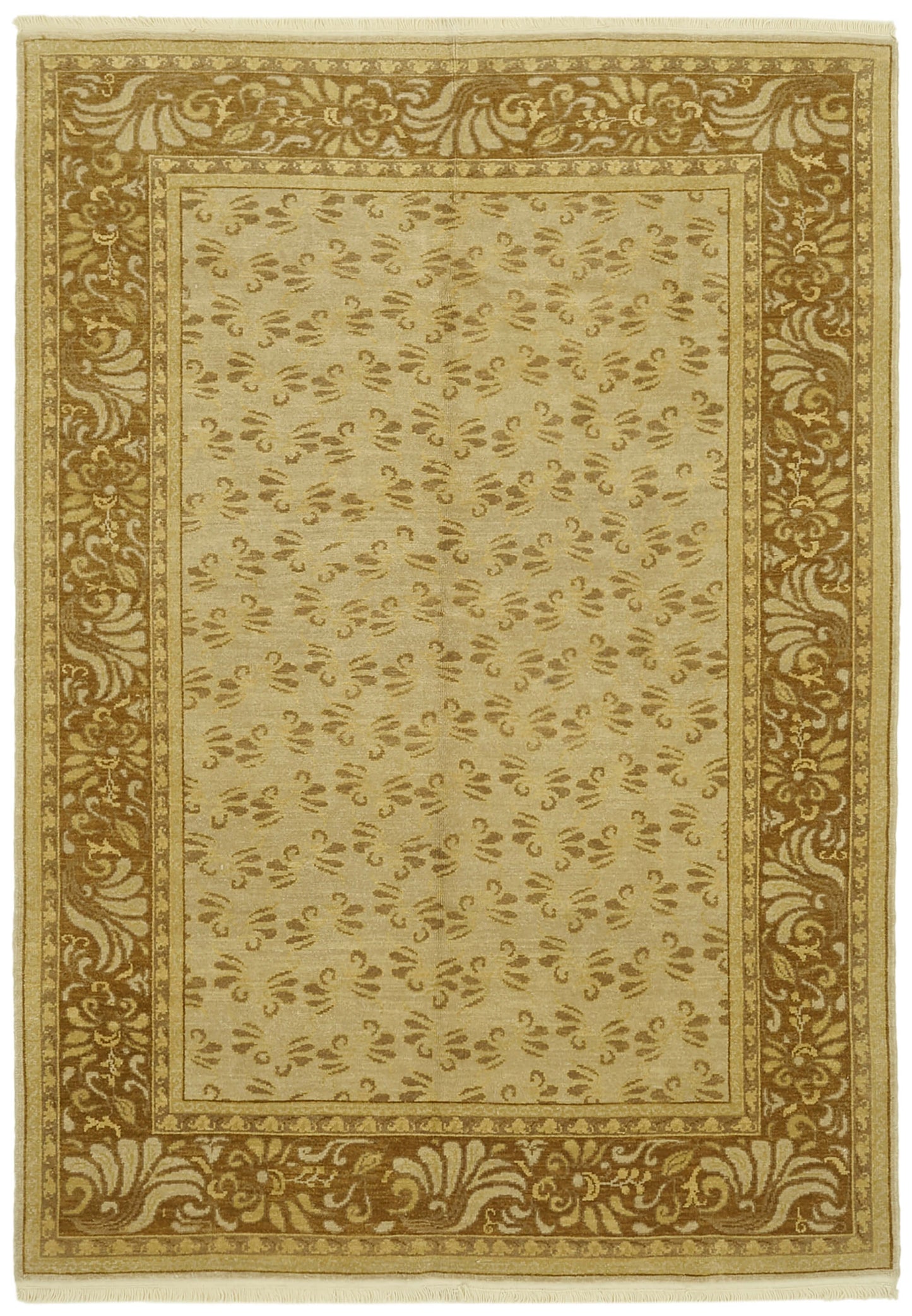 7x9 Beige Oushak Rug - 42203