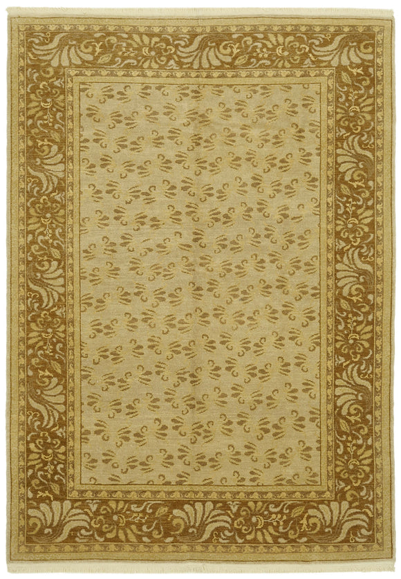 7x9 Beige Oushak Rug - 42203