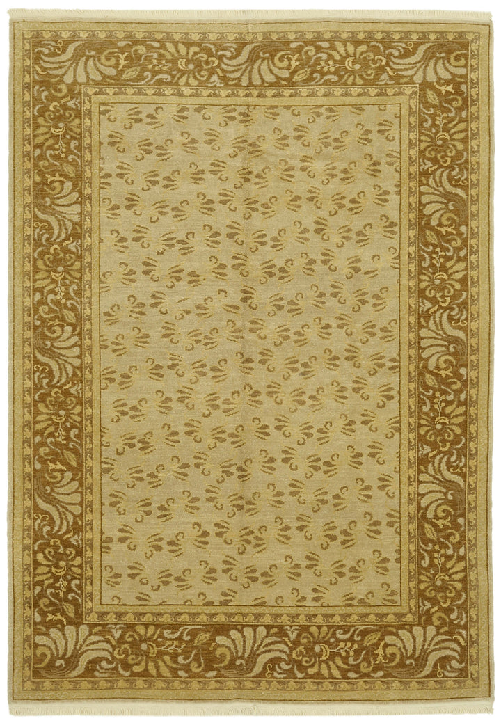 7x9 Beige Oushak Rug - 42203