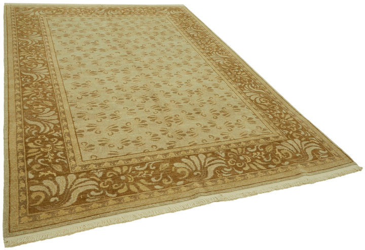 7x9 Beige Oushak Rug - 42203