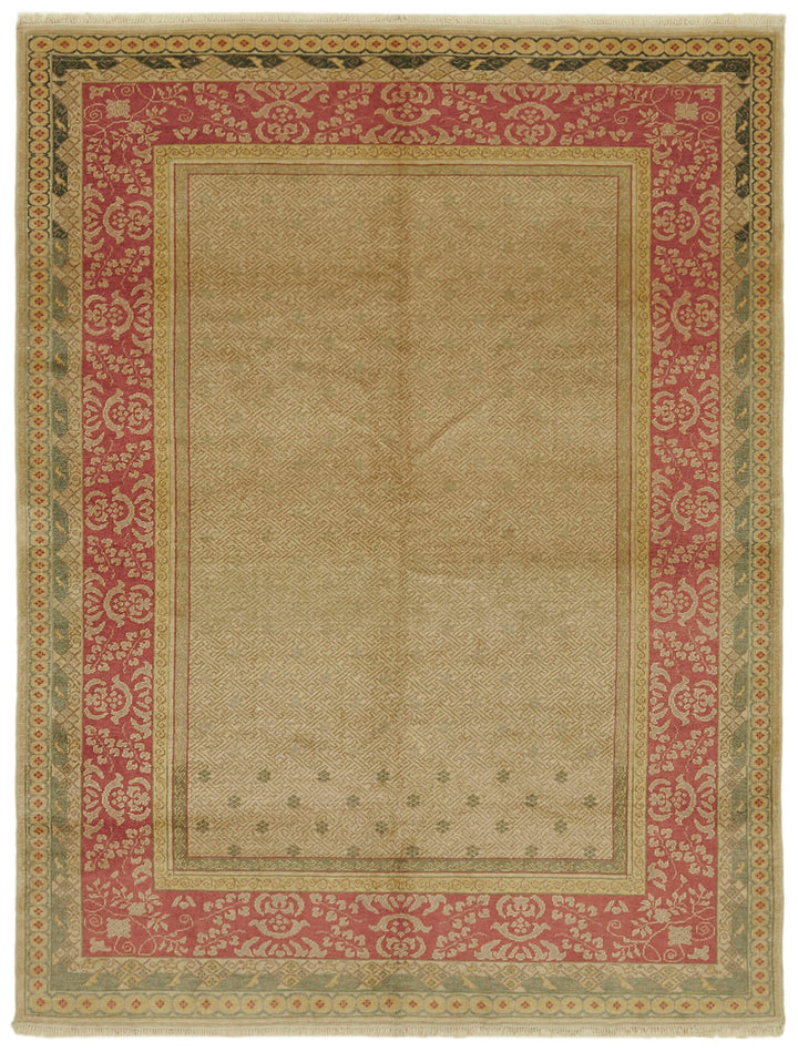 7x9 Beige Oushak Rug - 42204