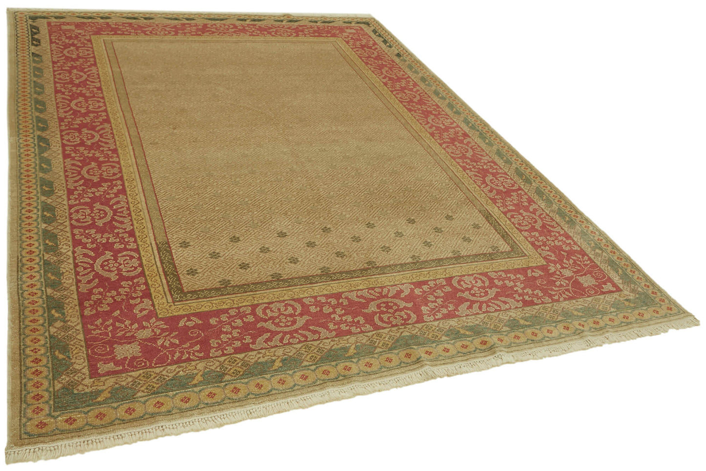7x9 Beige Oushak Rug - 42204