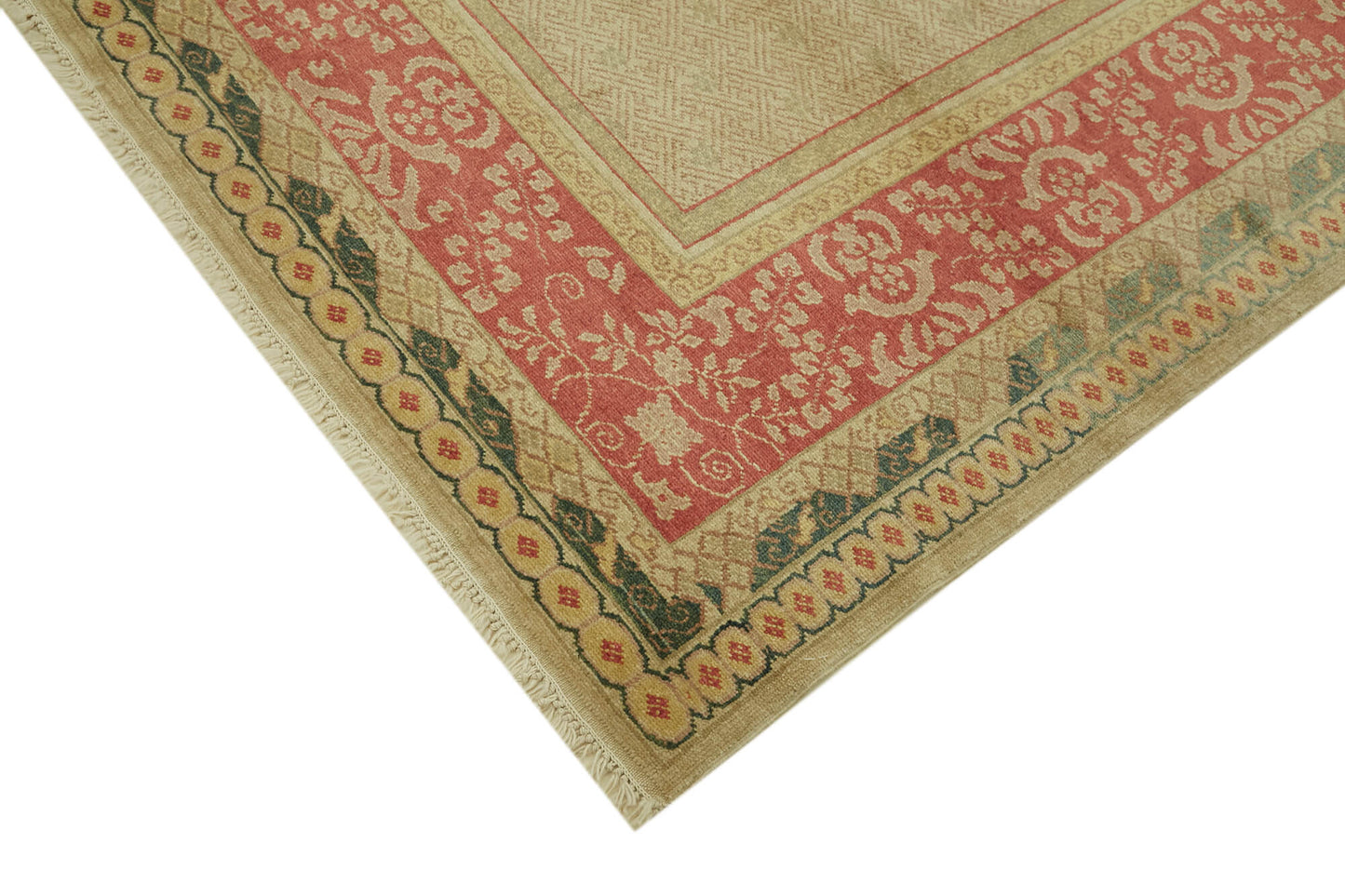 7x9 Beige Oushak Rug - 42204